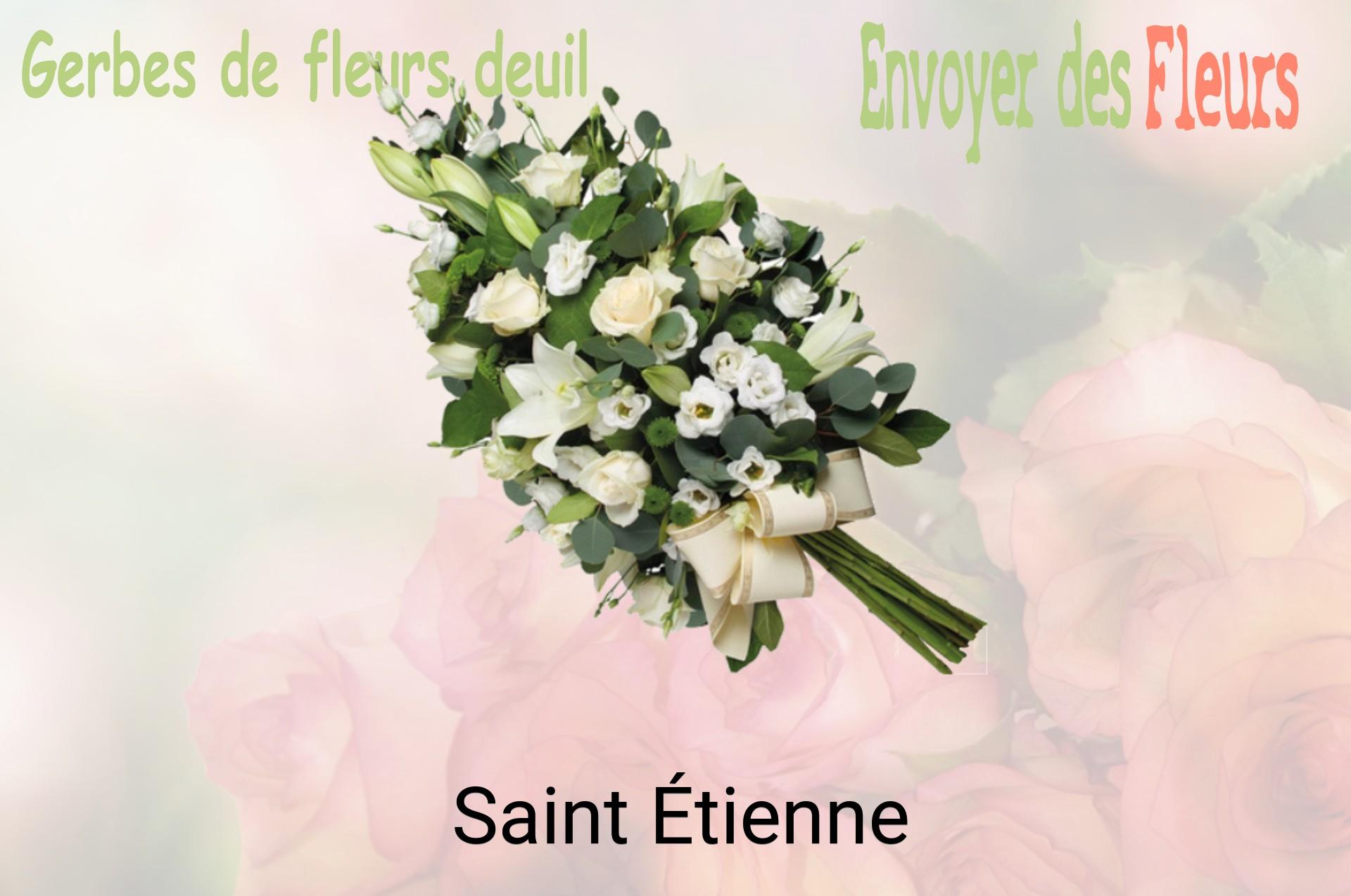 Gerbe de fleurs de deuil livrée à Saint-Étienne